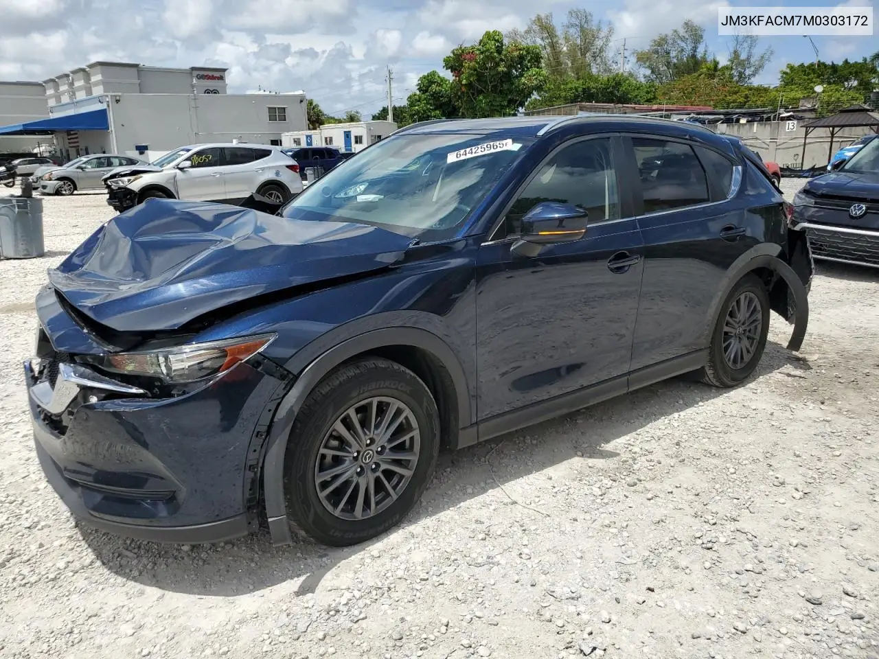 2021 Mazda Cx-5 Touring VIN: JM3KFACM7M0303172 Lot: 64425965