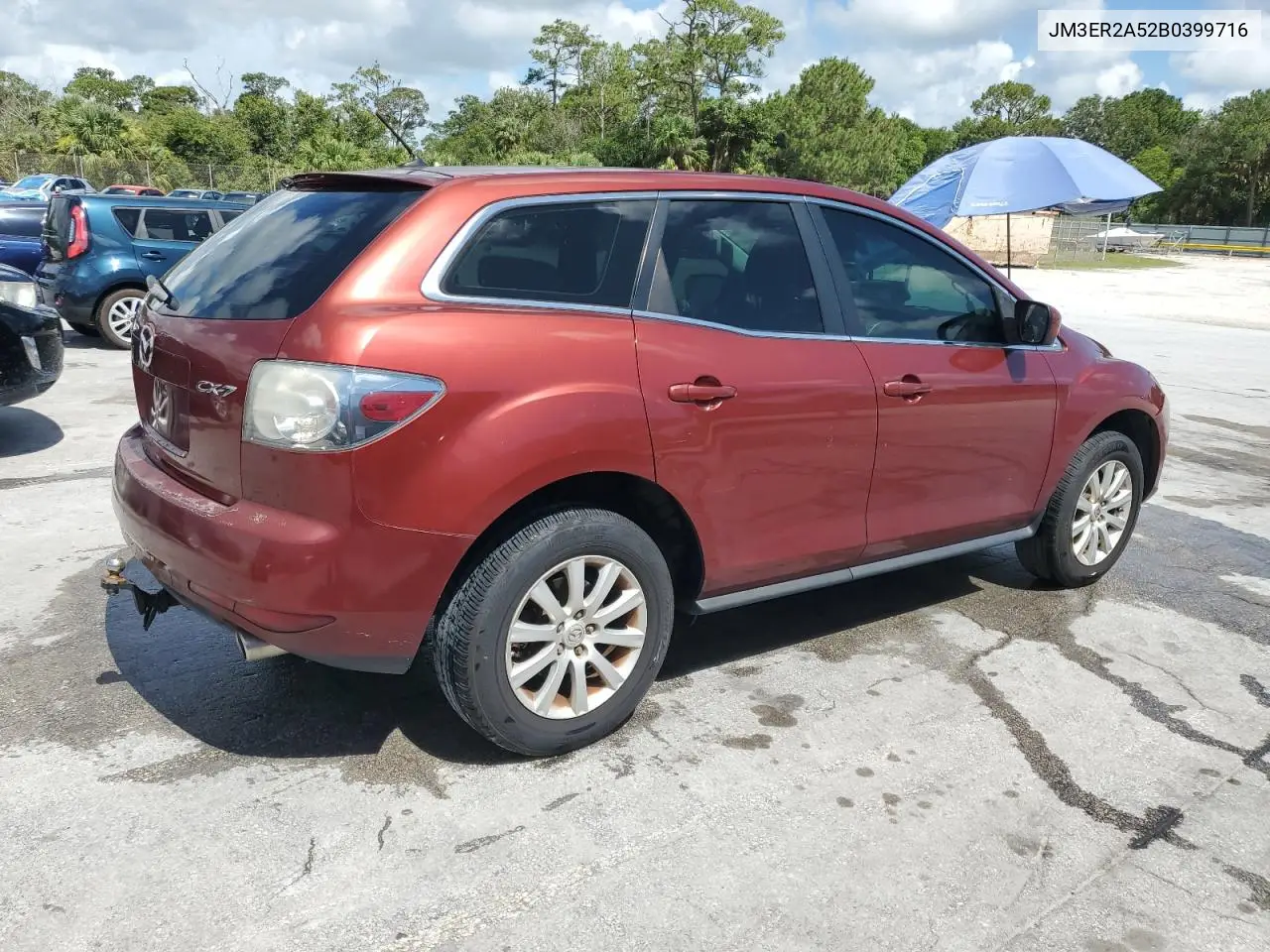 2011 Mazda Cx-7 VIN: JM3ER2A52B0399716 Lot: 61846065