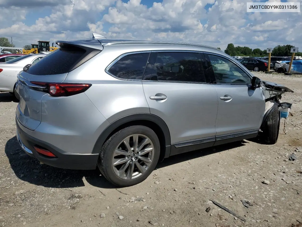 2019 Mazda Cx-9 Grand Touring VIN: JM3TCBDY9K0311386 Lot: 62718555