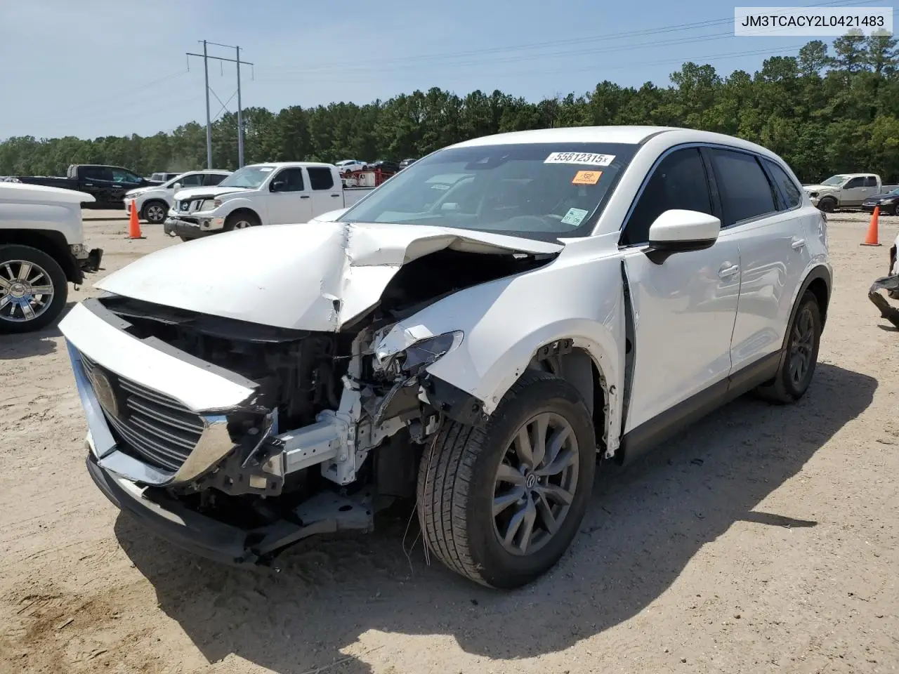2020 Mazda Cx-9 Touring VIN: JM3TCACY2L0421483 Lot: 55812315