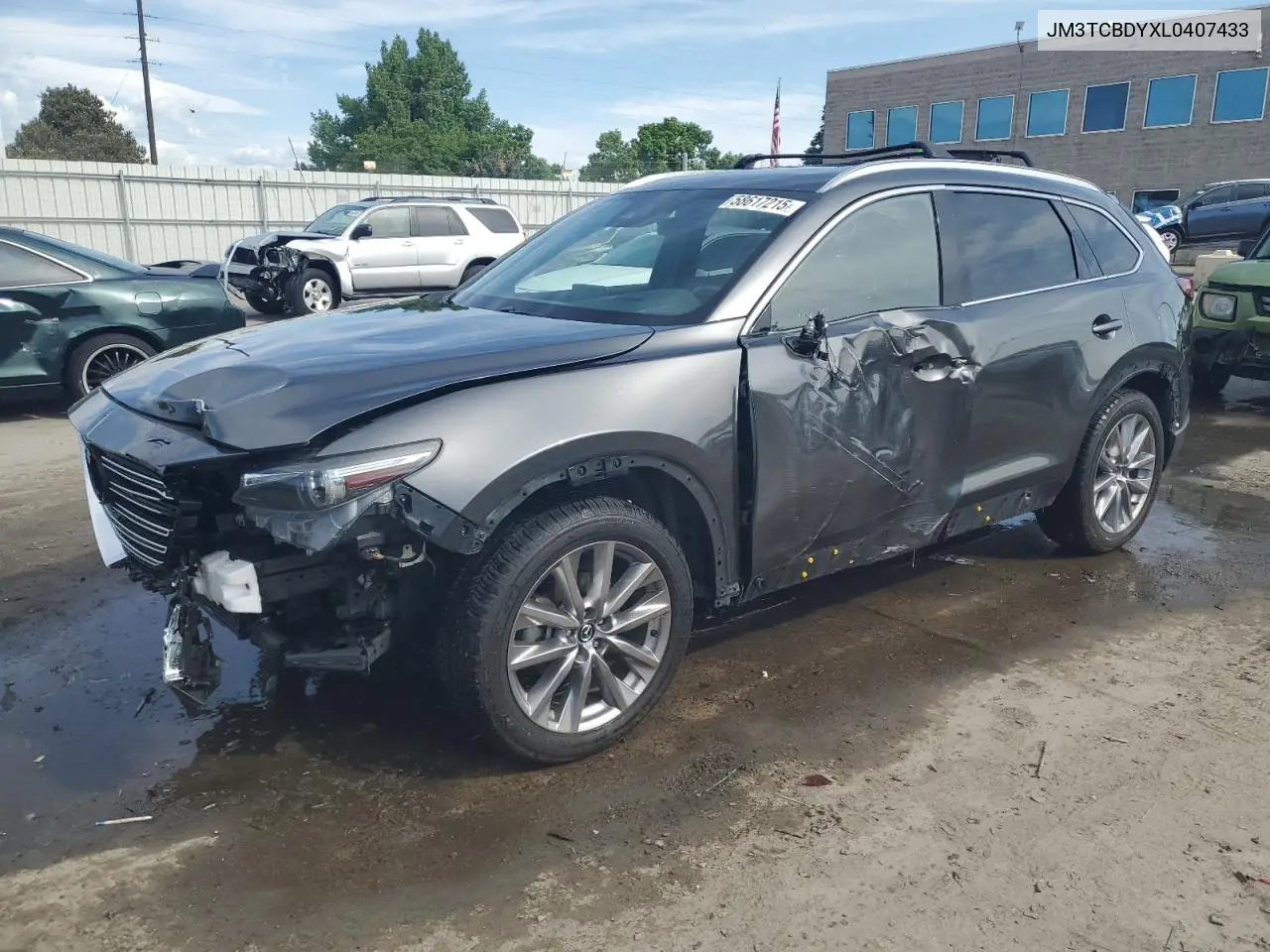 2020 Mazda Cx-9 Grand Touring VIN: JM3TCBDYXL0407433 Lot: 58617215