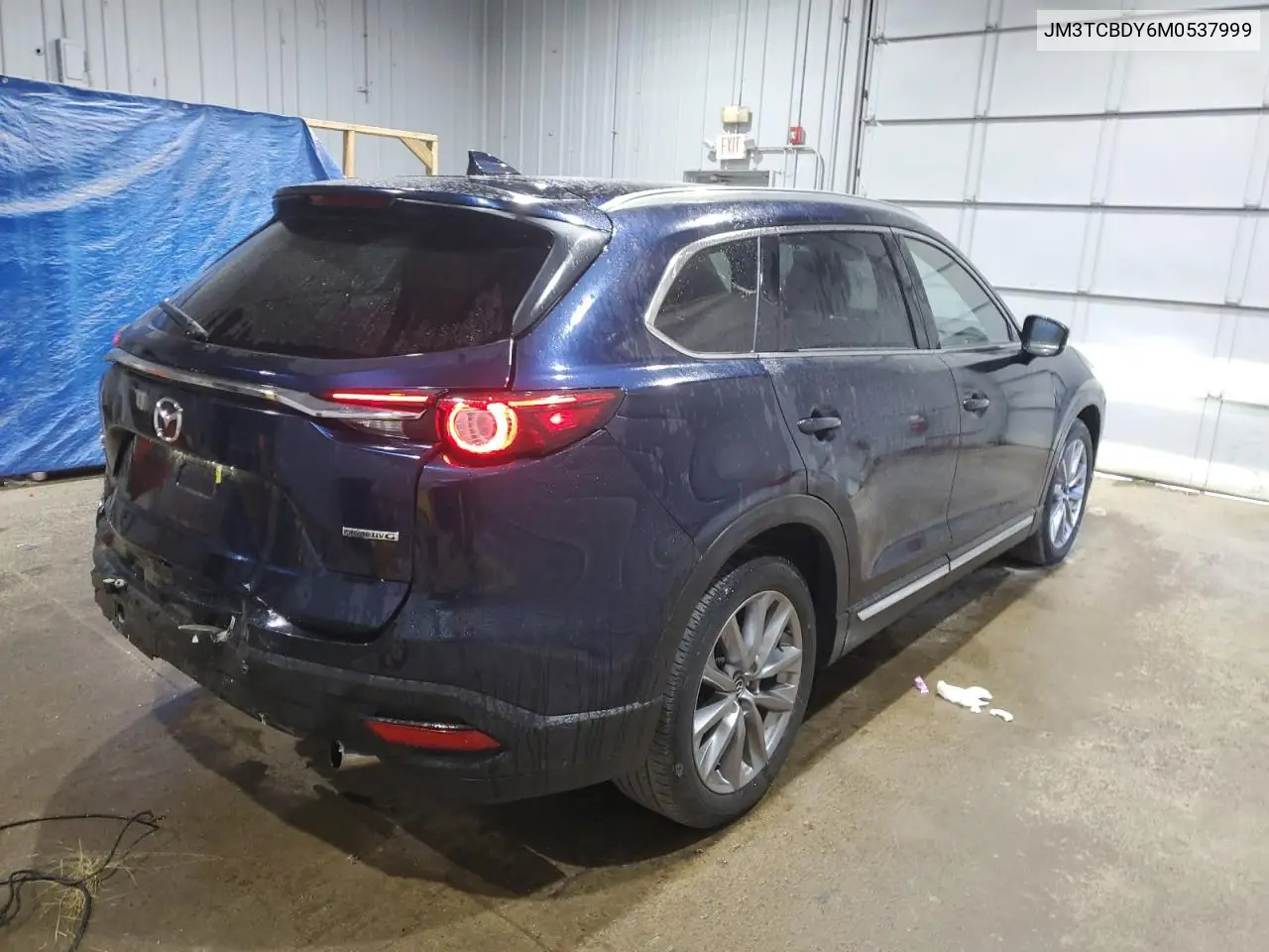 2021 Mazda Cx-9 Grand Touring VIN: JM3TCBDY6M0537999 Lot: 62741425