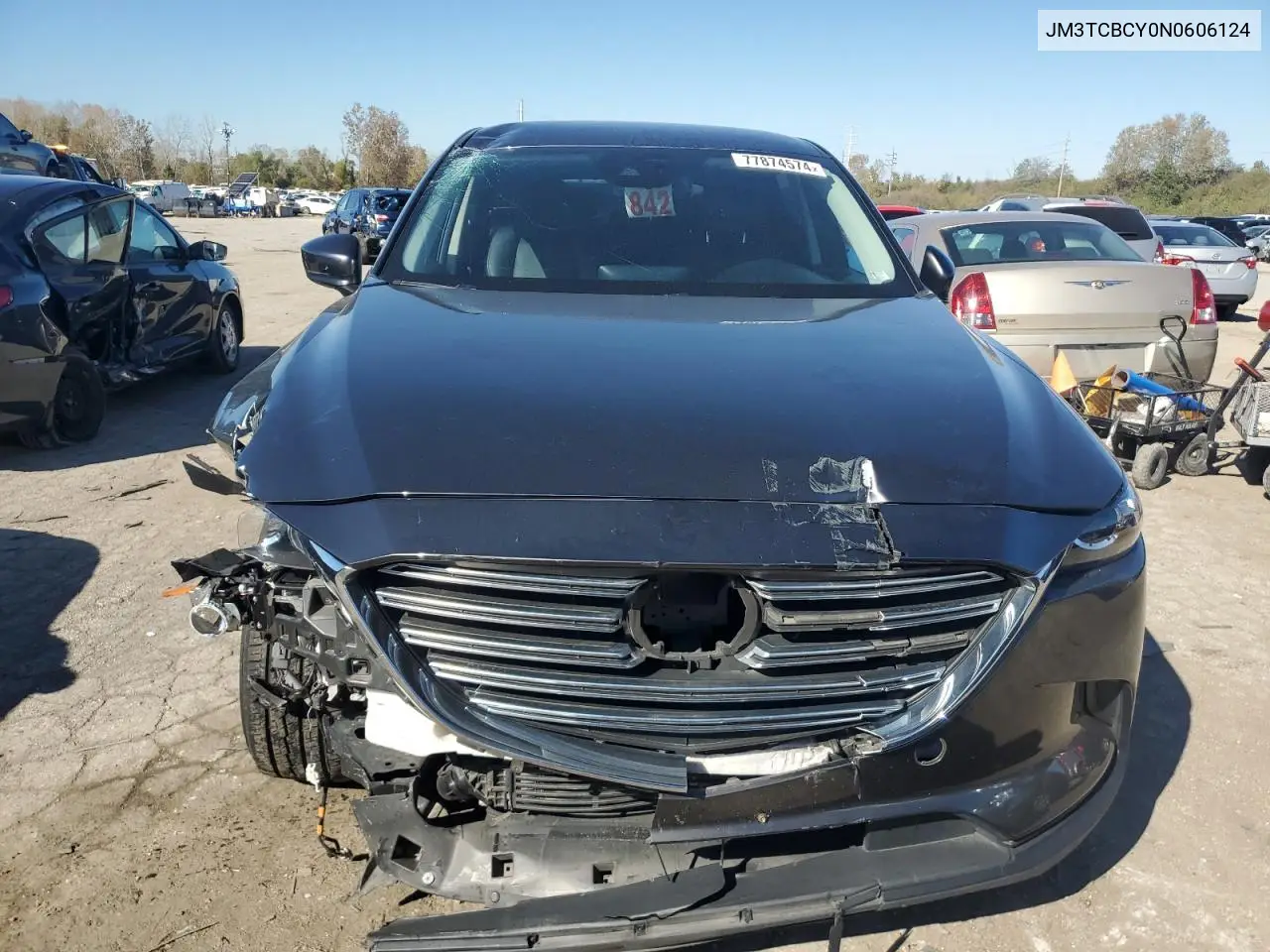 2022 Mazda Cx-9 Touring VIN: JM3TCBCY0N0606124 Lot: 77874574