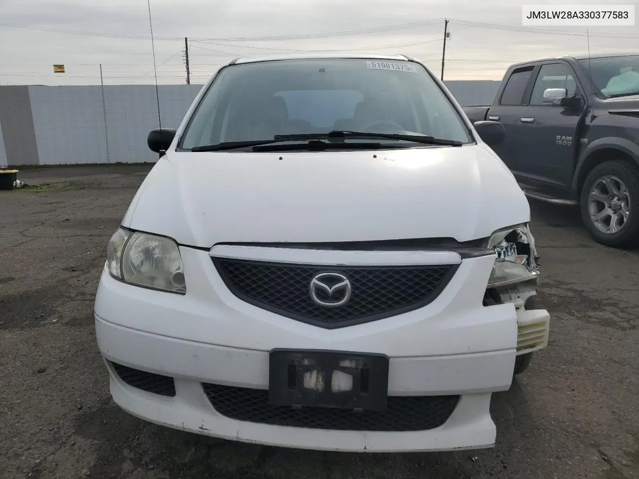 2003 Mazda Mpv Wagon VIN: JM3LW28A330377583 Lot: 51981375