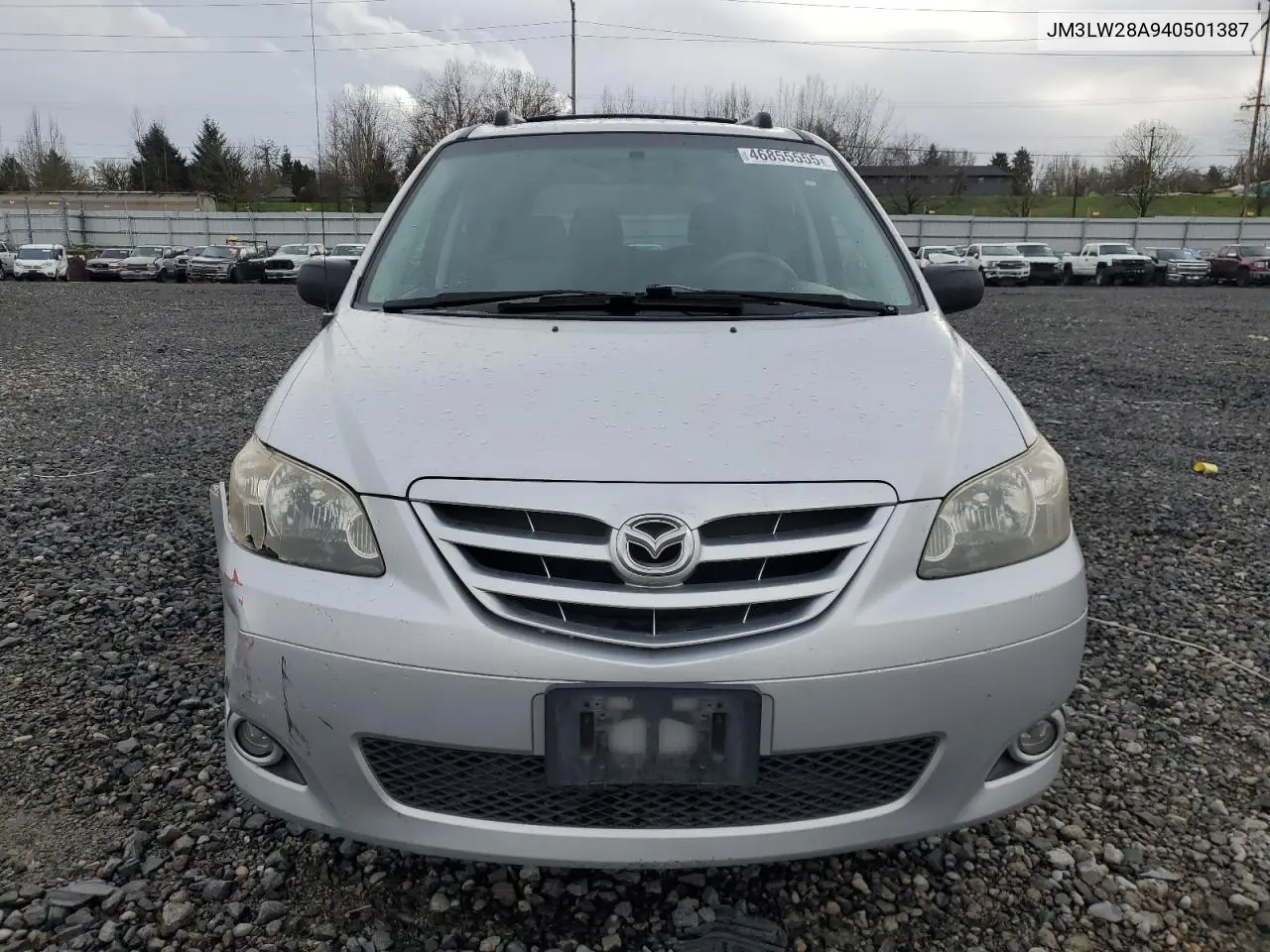 2004 Mazda Mpv Wagon VIN: JM3LW28A940501387 Lot: 51770595