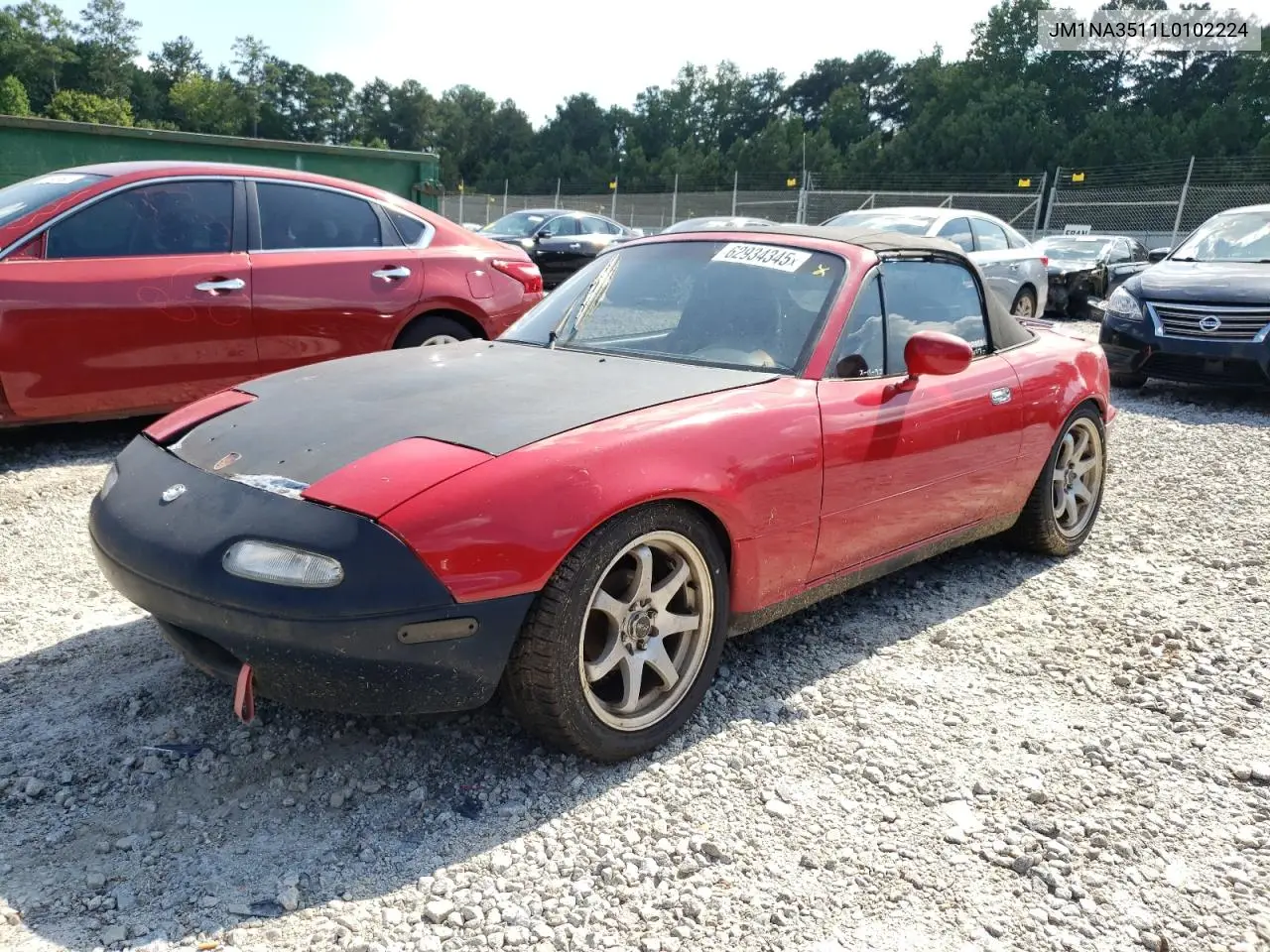 1990 Mazda Mx-5 Miata VIN: JM1NA3511L0102224 Lot: 62934345