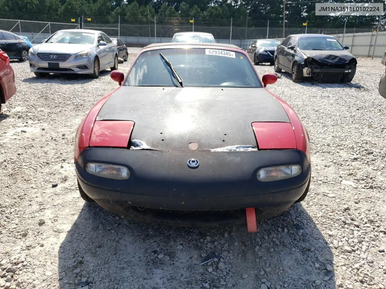 1990 Mazda Mx-5 Miata VIN: JM1NA3511L0102224 Lot: 62934345