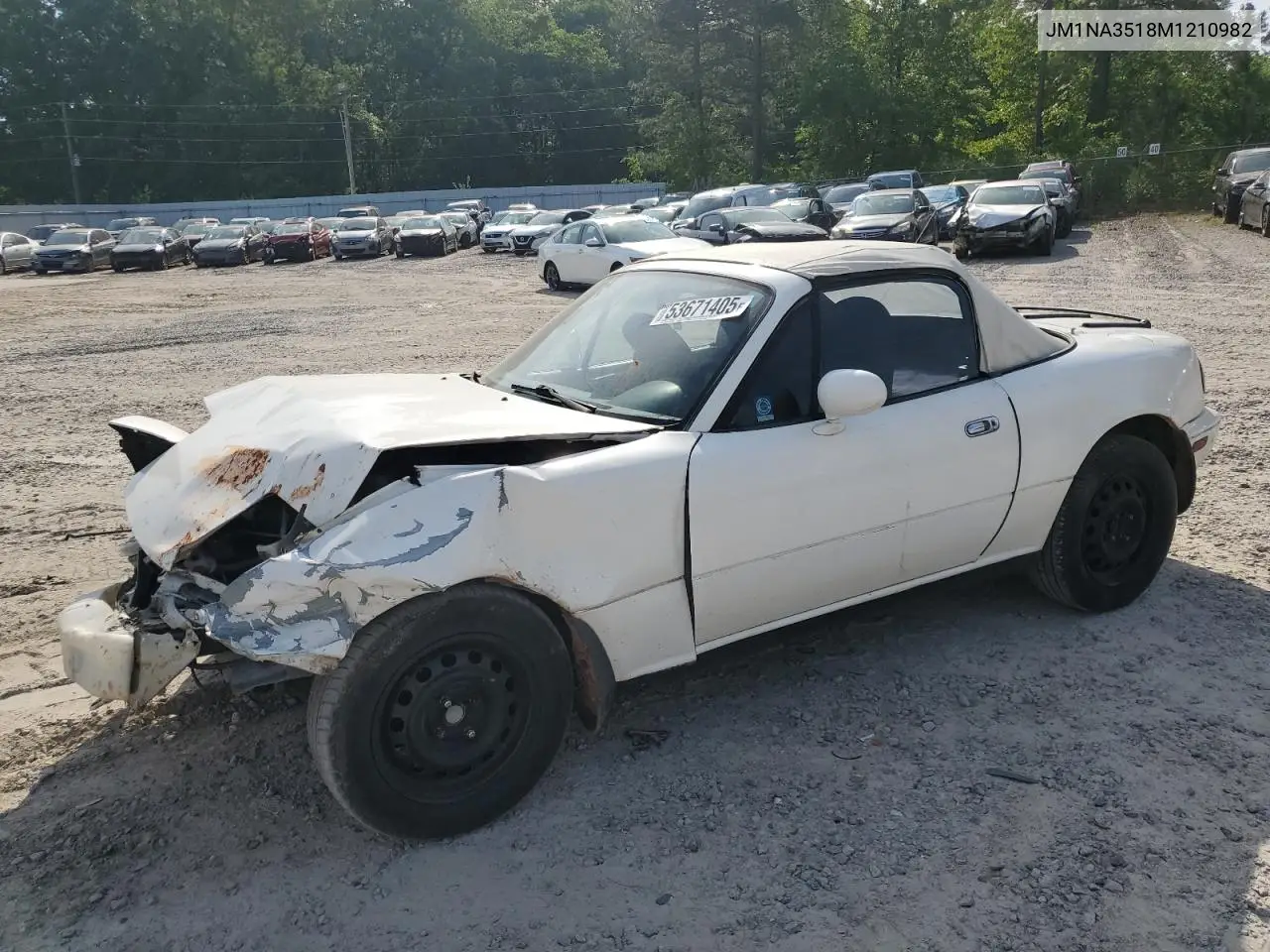1991 Mazda Mx-5 Miata VIN: JM1NA3518M1210982 Lot: 53671405
