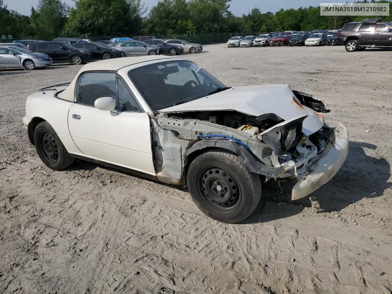 1991 Mazda Mx-5 Miata VIN: JM1NA3518M1210982 Lot: 53671405