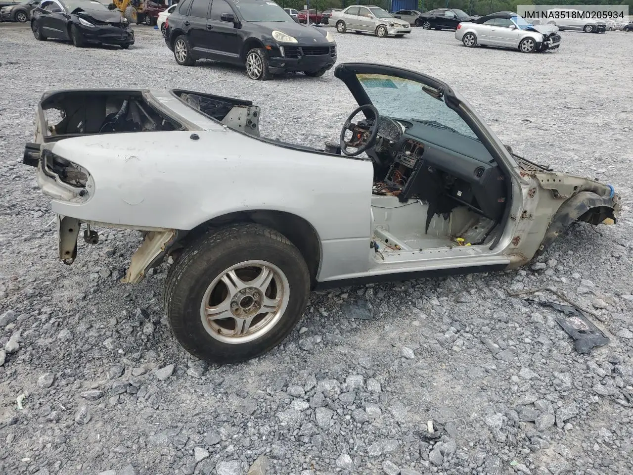 1991 Mazda Mx-5 Miata VIN: JM1NA3518M0205934 Lot: 54632355