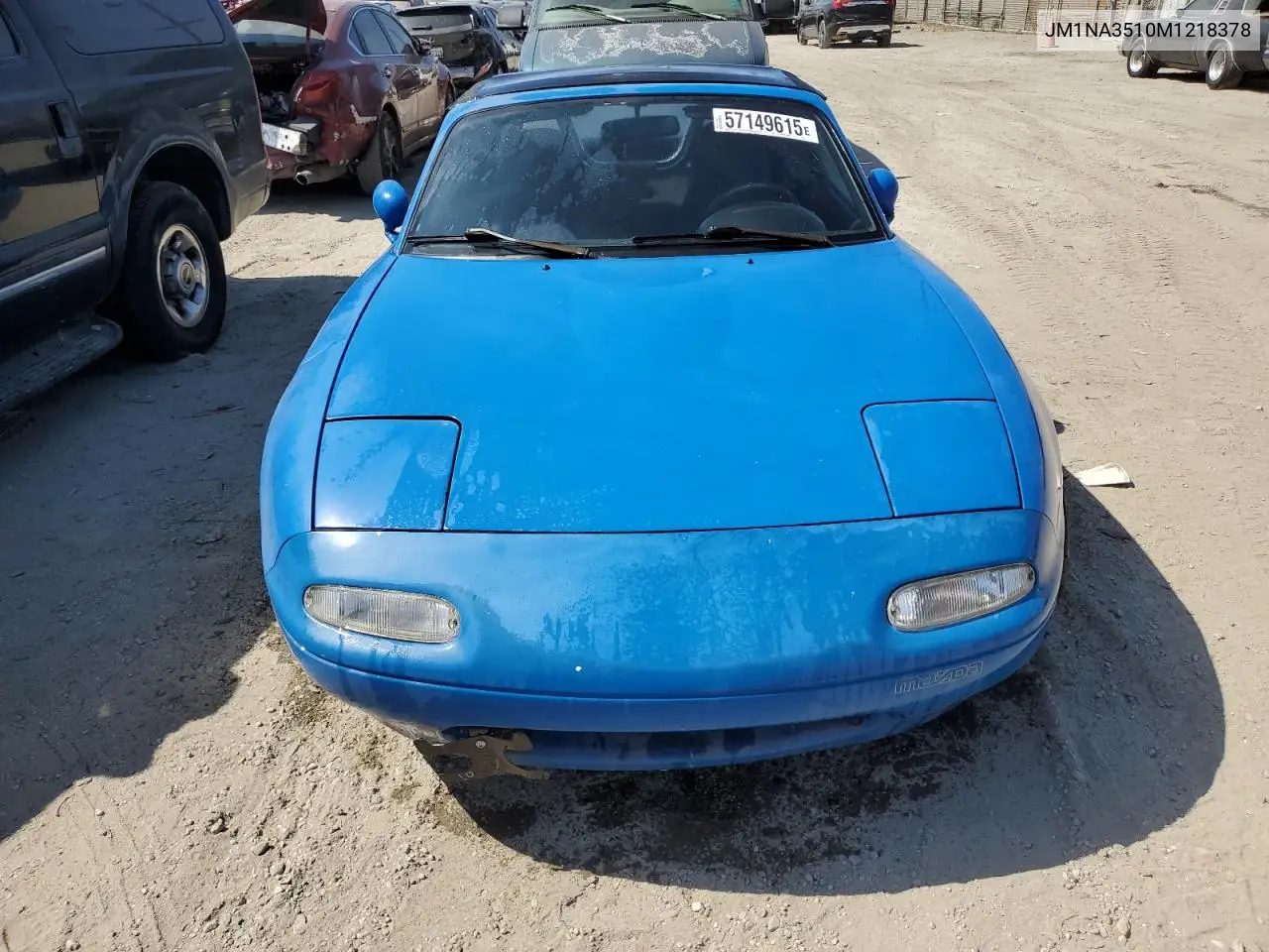 1991 Mazda Mx-5 Miata VIN: JM1NA3510M1218378 Lot: 57149615