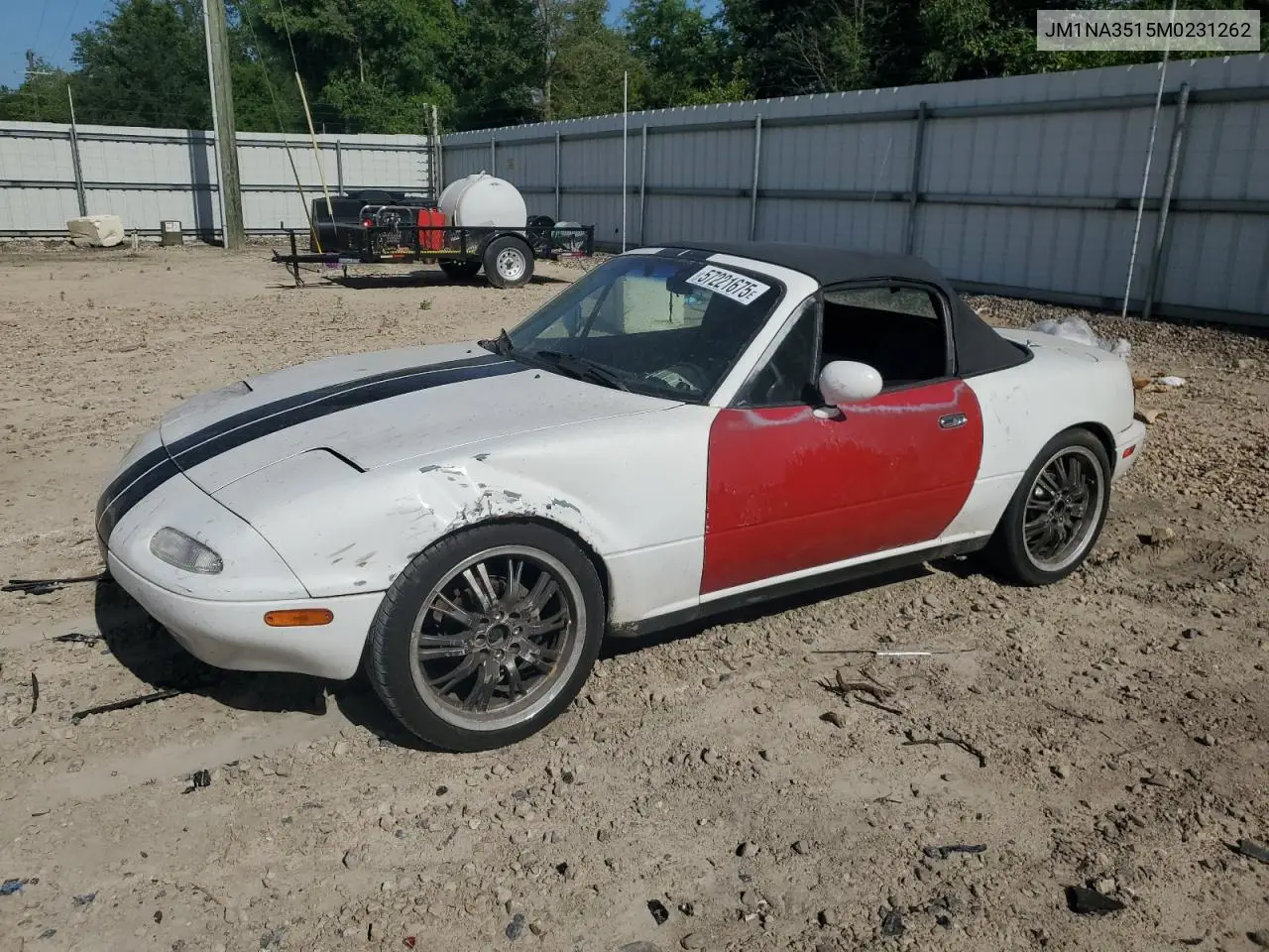 1991 Mazda Mx-5 Miata VIN: JM1NA3515M0231262 Lot: 57221675