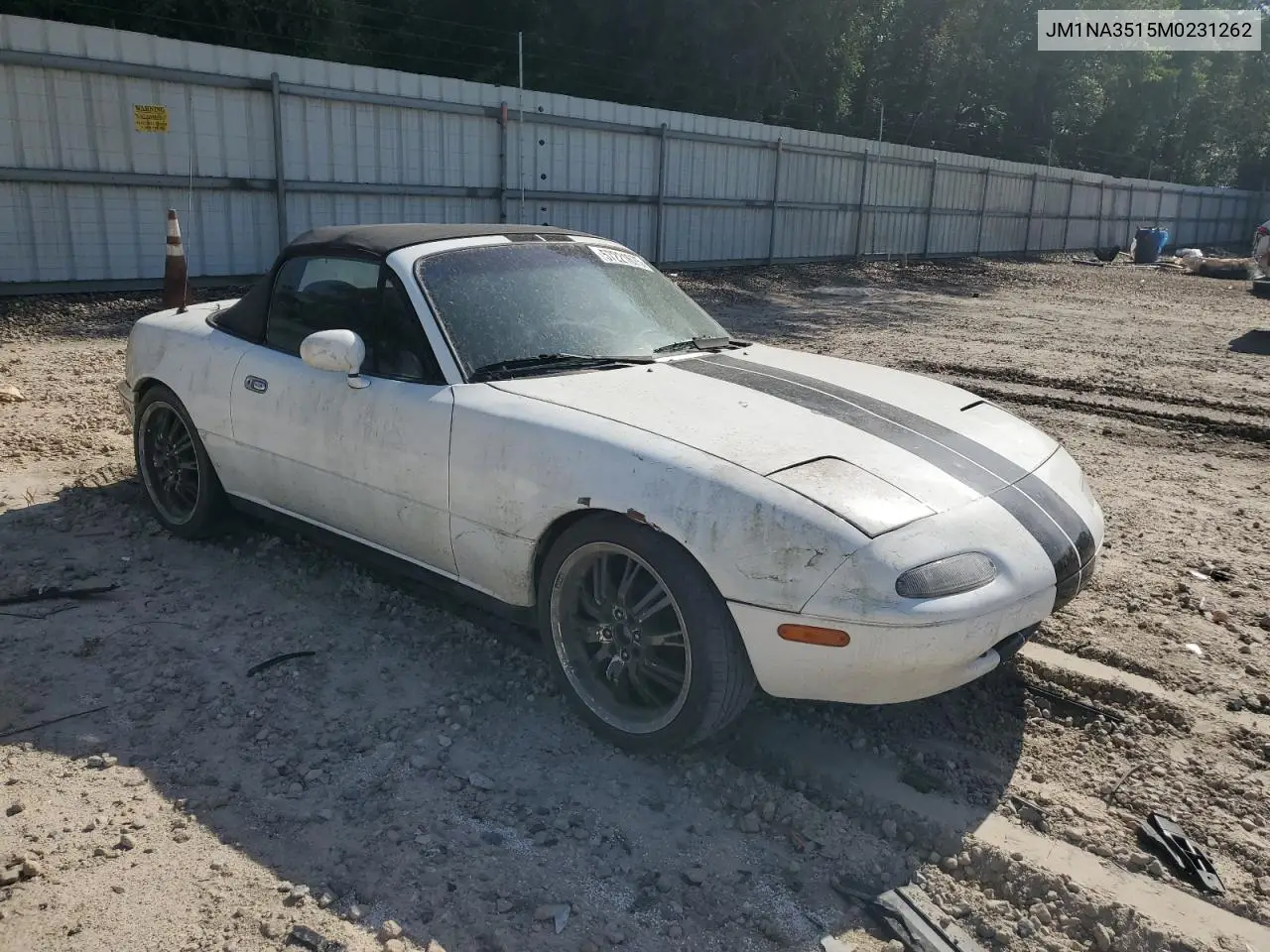 1991 Mazda Mx-5 Miata VIN: JM1NA3515M0231262 Lot: 57221675