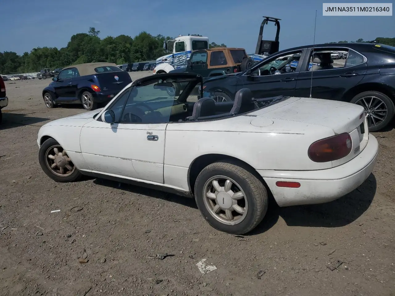 1991 Mazda Mx-5 Miata VIN: JM1NA3511M0216340 Lot: 61465235