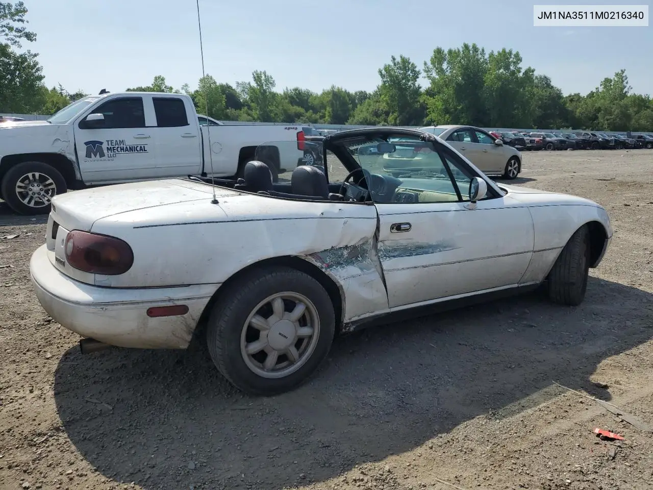 1991 Mazda Mx-5 Miata VIN: JM1NA3511M0216340 Lot: 61465235