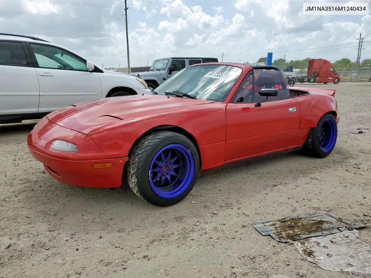 1991 Mazda Mx-5 Miata VIN: JM1NA3516M1240434 Lot: 61733575