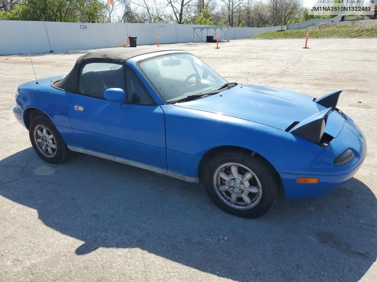 1992 Mazda Mx-5 Miata VIN: JM1NA3510N1322483 Lot: 53338315