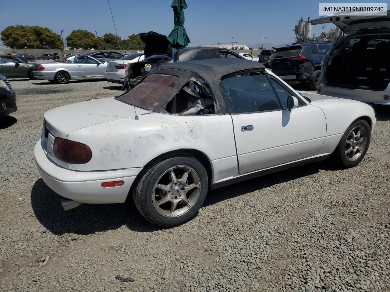 1992 Mazda Mx-5 Miata VIN: JM1NA3519N0309740 Lot: 61656605