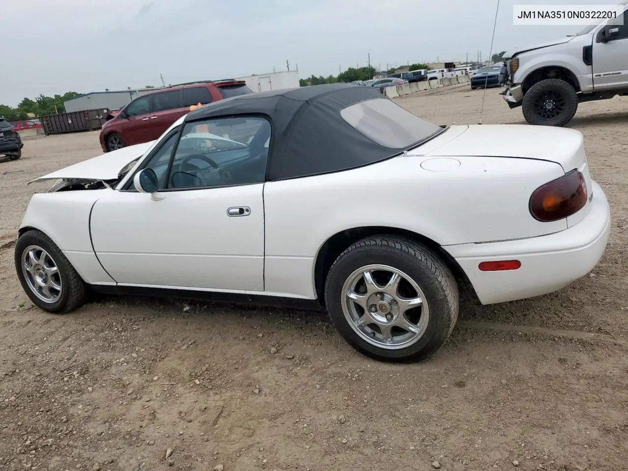 1992 Mazda Mx-5 Miata VIN: JM1NA3510N0322201 Lot: 62368465