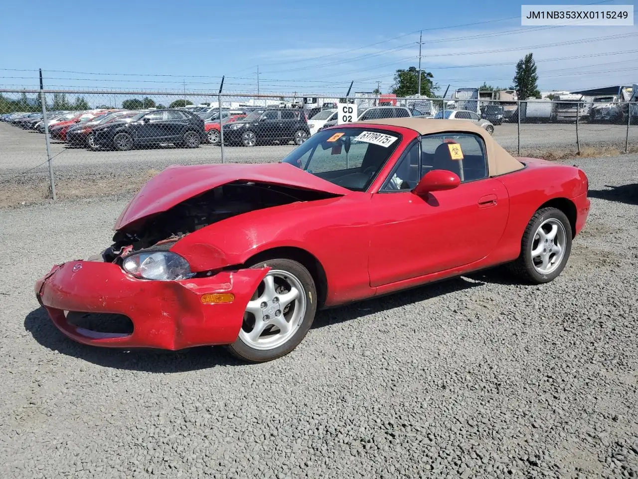 1999 Mazda Mx-5 Miata VIN: JM1NB353XX0115249 Lot: 63709175
