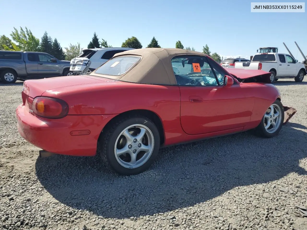 1999 Mazda Mx-5 Miata VIN: JM1NB353XX0115249 Lot: 63709175