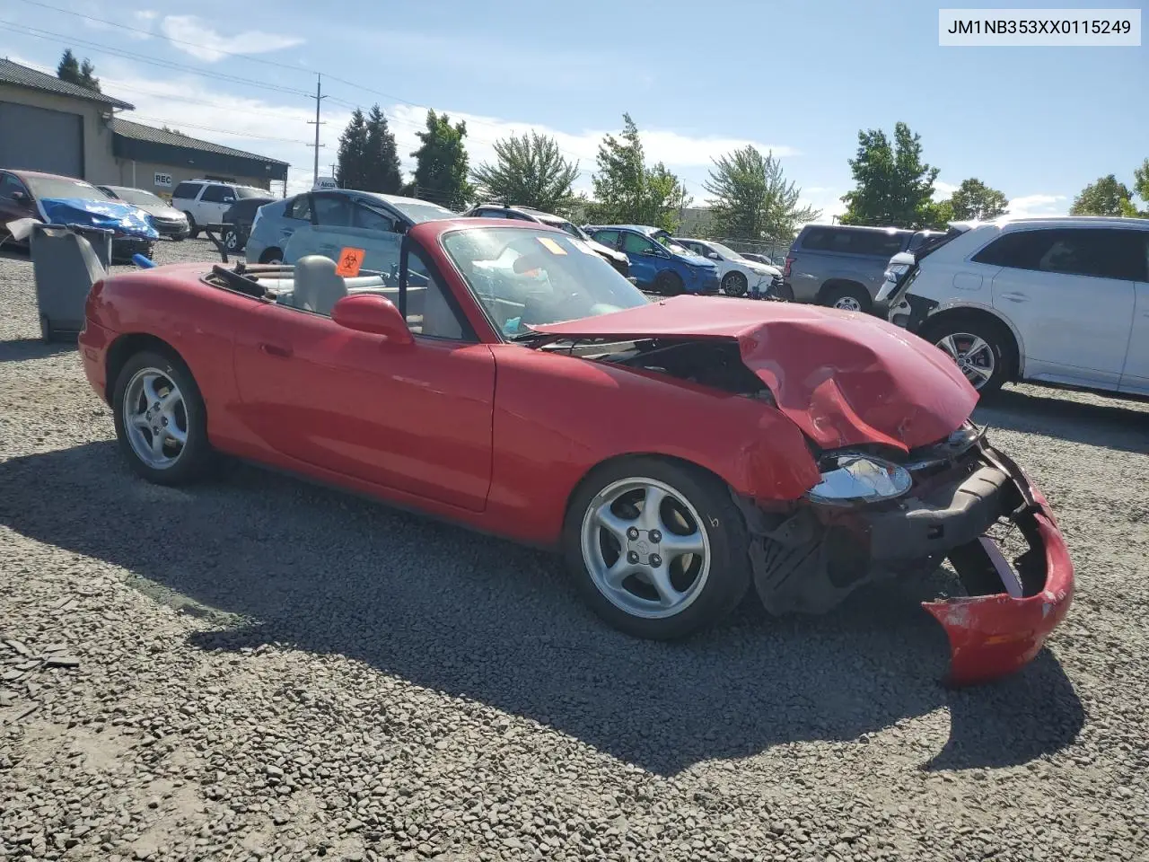 1999 Mazda Mx-5 Miata VIN: JM1NB353XX0115249 Lot: 63709175