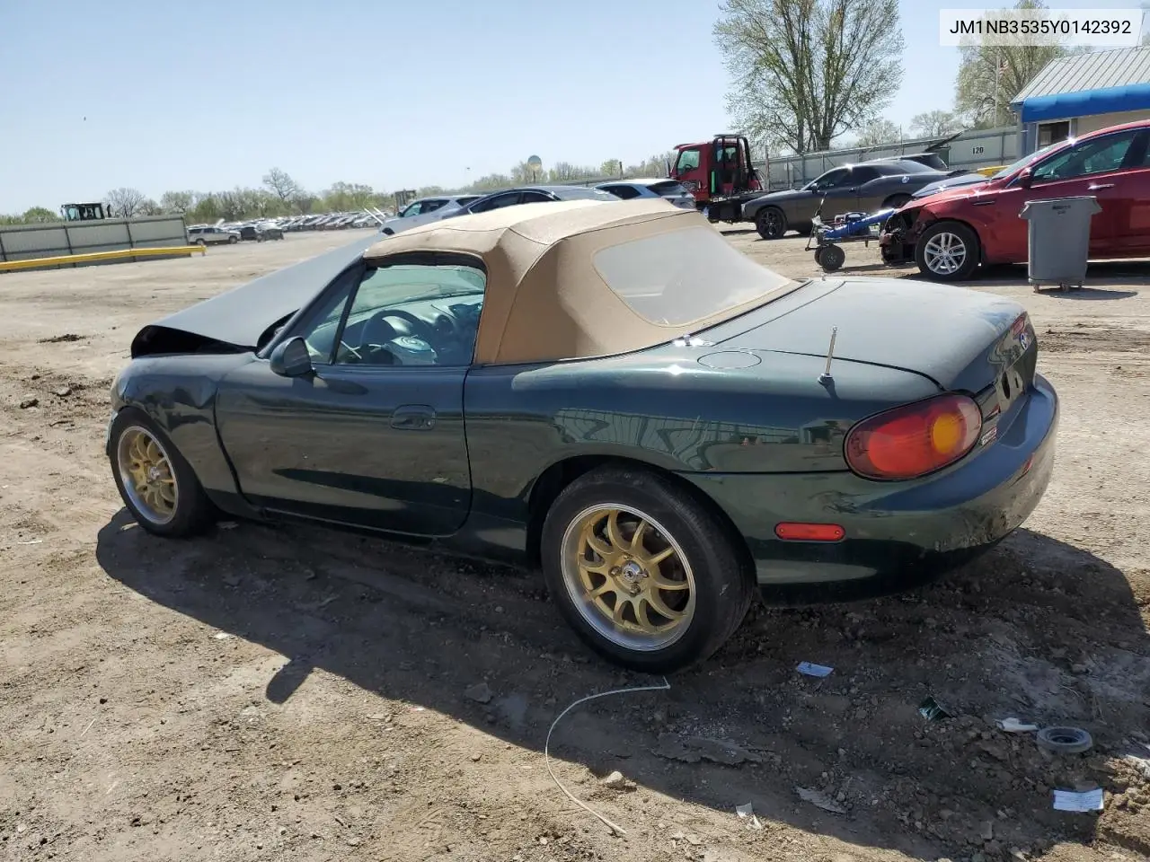 2000 Mazda Mx-5 Miata Base VIN: JM1NB3535Y0142392 Lot: 52776535