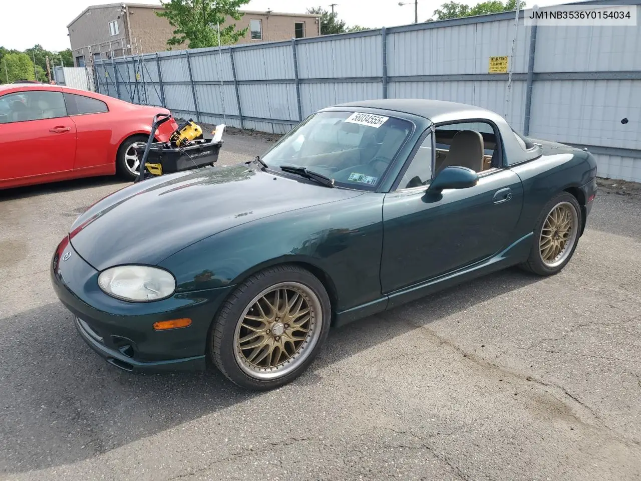 2000 Mazda Mx-5 Miata Base VIN: JM1NB3536Y0154034 Lot: 56034555