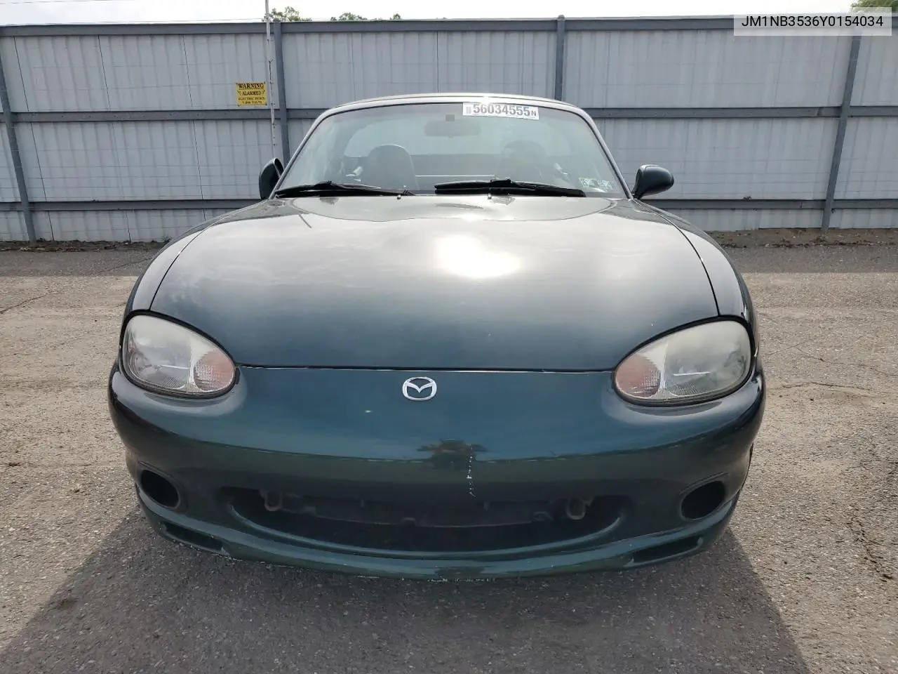 2000 Mazda Mx-5 Miata Base VIN: JM1NB3536Y0154034 Lot: 56034555