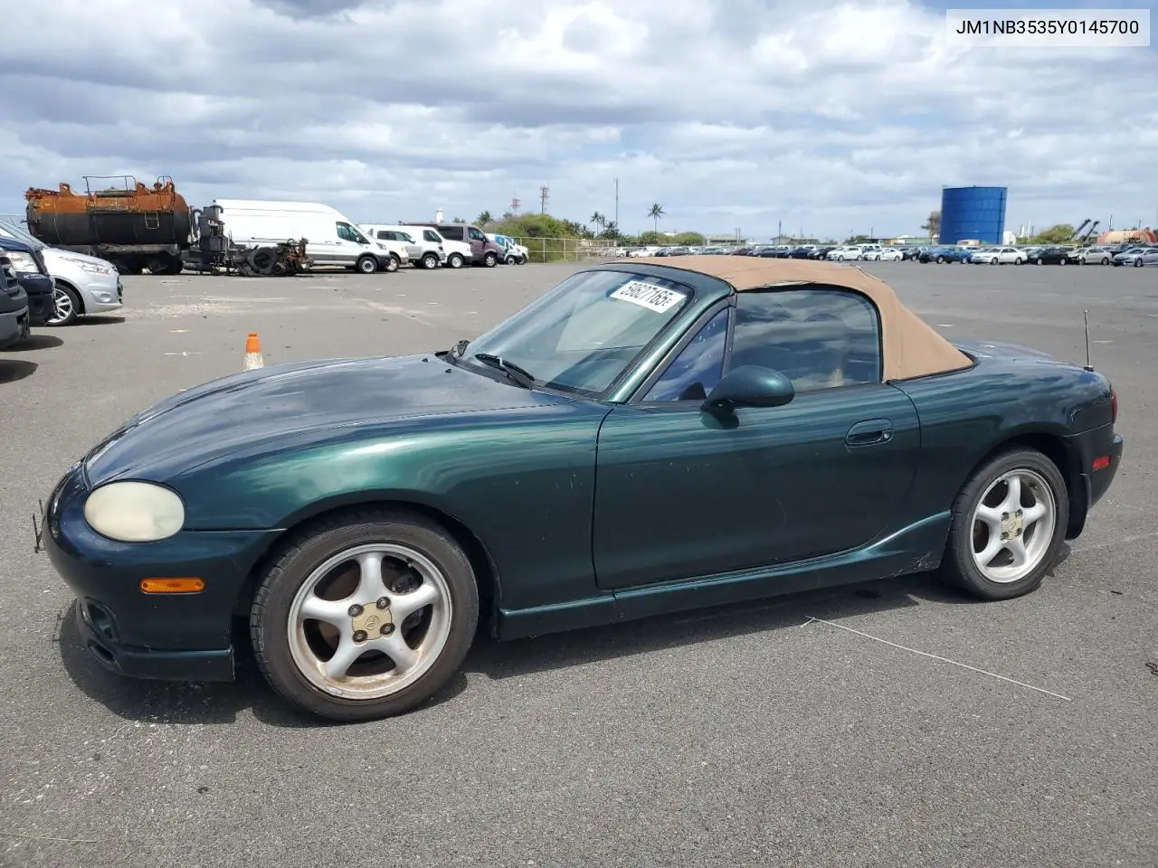 2000 Mazda Mx-5 Miata Base VIN: JM1NB3535Y0145700 Lot: 59627165