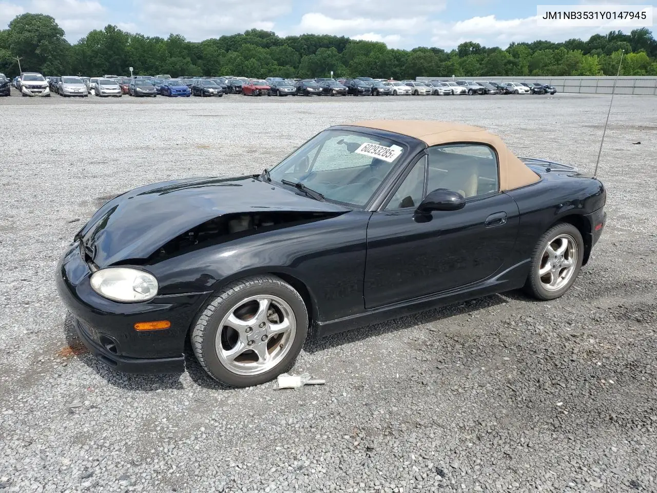 2000 Mazda Mx-5 Miata Base VIN: JM1NB3531Y0147945 Lot: 60293285