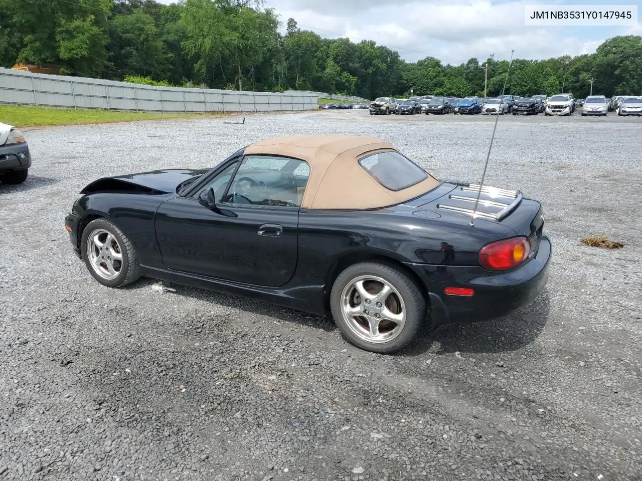 2000 Mazda Mx-5 Miata Base VIN: JM1NB3531Y0147945 Lot: 60293285