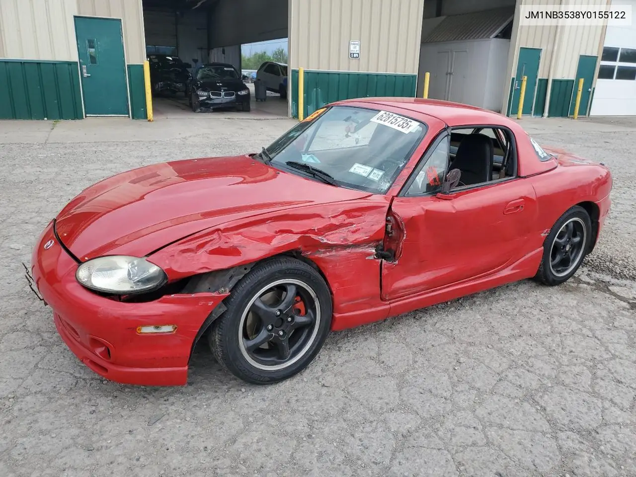 2000 Mazda Mx-5 Miata Base VIN: JM1NB3538Y0155122 Lot: 62815735