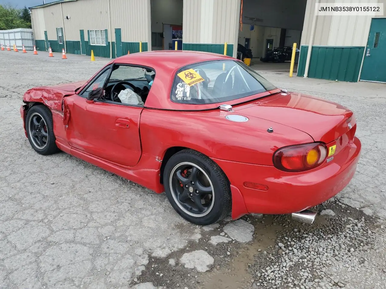 2000 Mazda Mx-5 Miata Base VIN: JM1NB3538Y0155122 Lot: 62815735