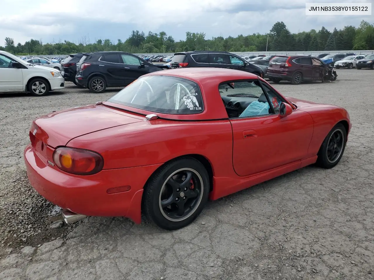 2000 Mazda Mx-5 Miata Base VIN: JM1NB3538Y0155122 Lot: 62815735