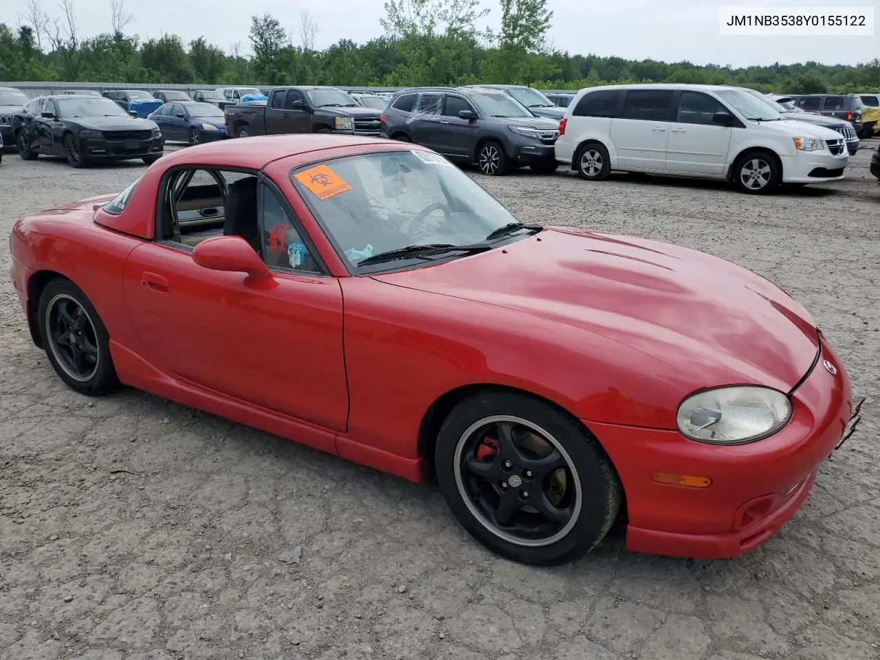 2000 Mazda Mx-5 Miata Base VIN: JM1NB3538Y0155122 Lot: 62815735
