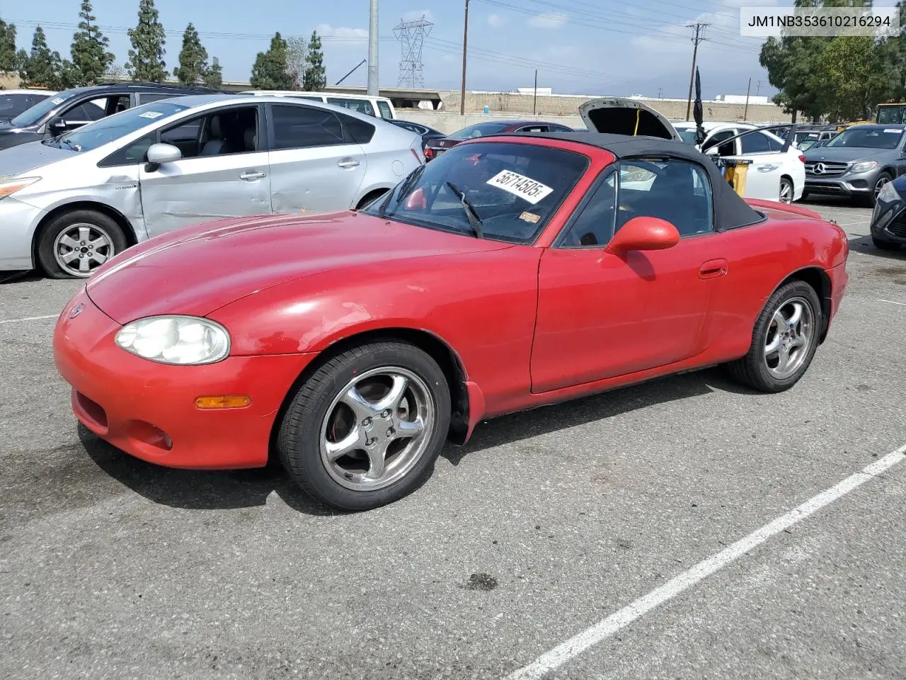2001 Mazda Mx-5 Miata Base VIN: JM1NB353610216294 Lot: 56714505