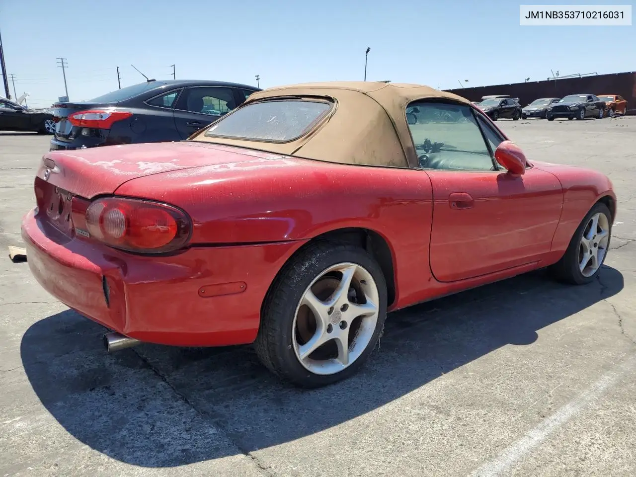2001 Mazda Mx-5 Miata Base VIN: JM1NB353710216031 Lot: 63120105
