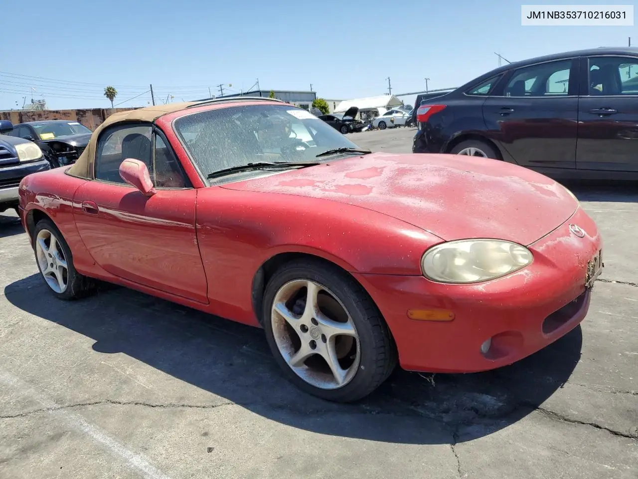 2001 Mazda Mx-5 Miata Base VIN: JM1NB353710216031 Lot: 63120105