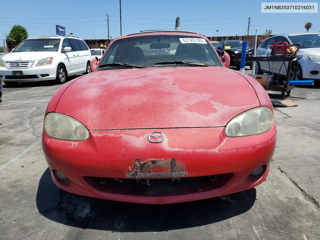 2001 Mazda Mx-5 Miata Base VIN: JM1NB353710216031 Lot: 63120105