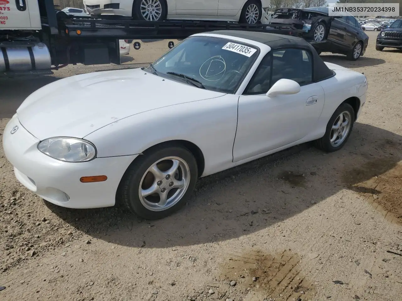 2002 Mazda Mx-5 Miata Base VIN: JM1NB353720234398 Lot: 60597235