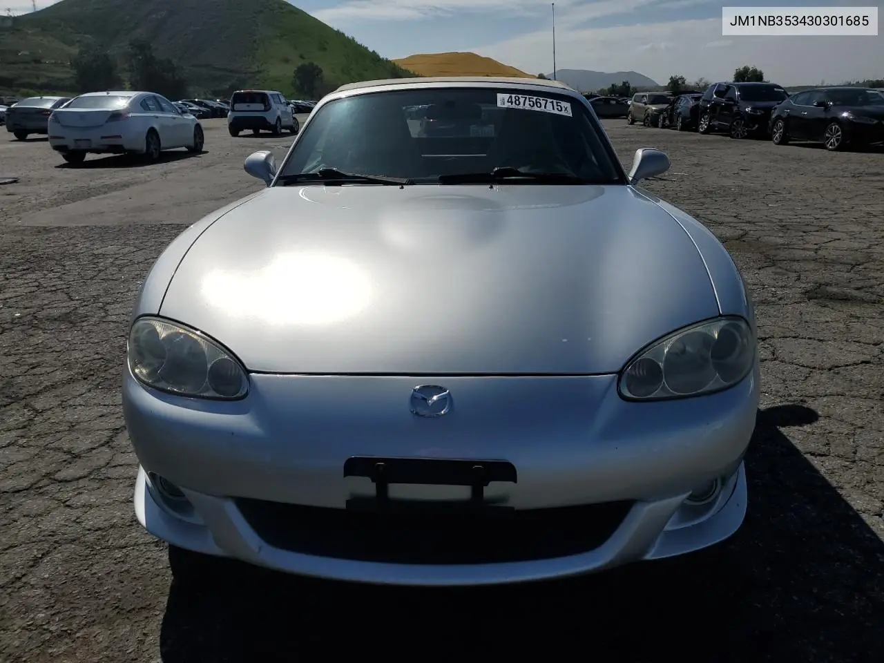 2003 Mazda Mx-5 Miata Base VIN: JM1NB353430301685 Lot: 48756715