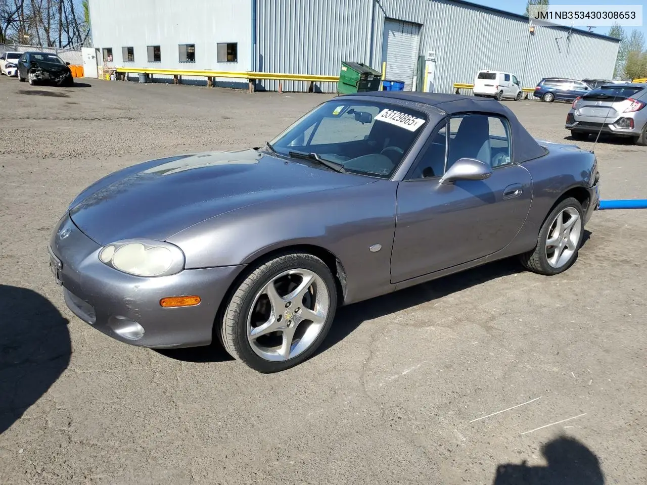 2003 Mazda Mx-5 Miata Base VIN: JM1NB353430308653 Lot: 53129865