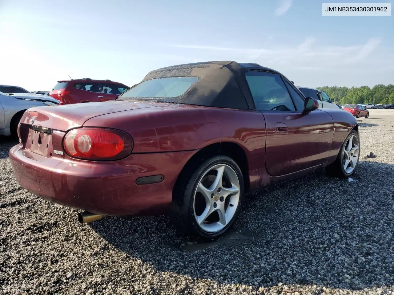 2003 Mazda Mx-5 Miata Base VIN: JM1NB353430301962 Lot: 62784665
