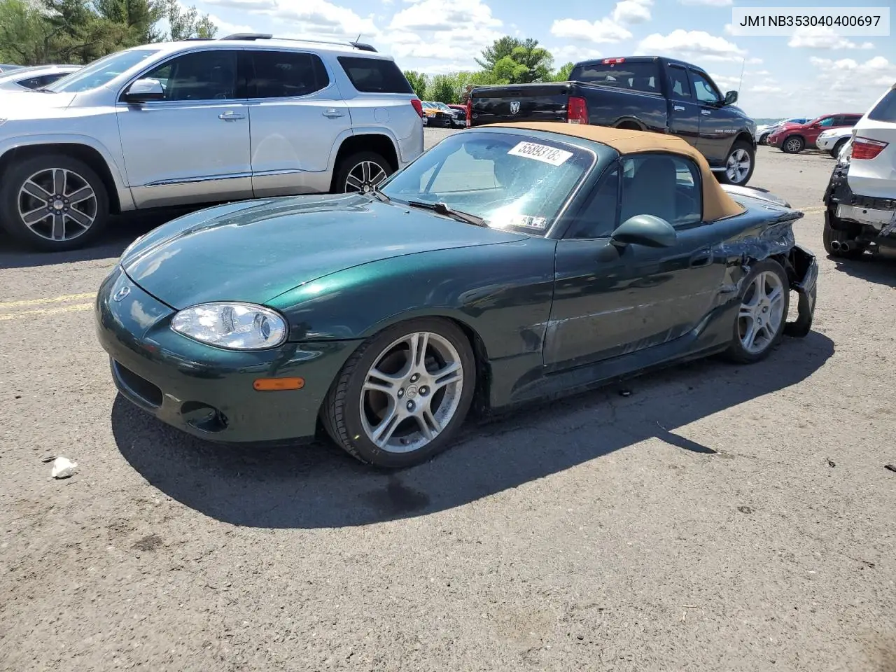 2004 Mazda Mx-5 Miata Base VIN: JM1NB353040400697 Lot: 55893185