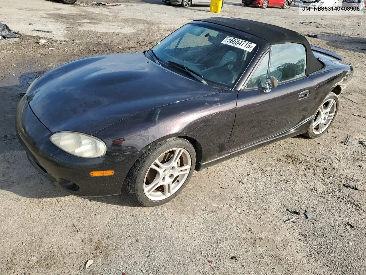 2004 Mazda Mx-5 Miata Base VIN: JM1NB353140408906 Lot: 56664715