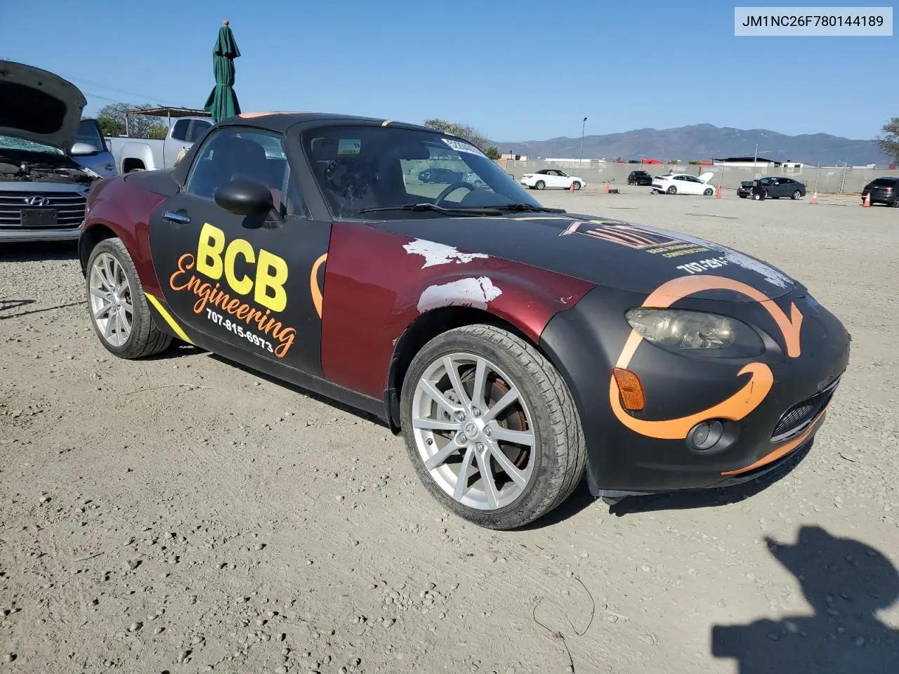 2008 Mazda Mx-5 Miata VIN: JM1NC26F780144189 Lot: 52204015
