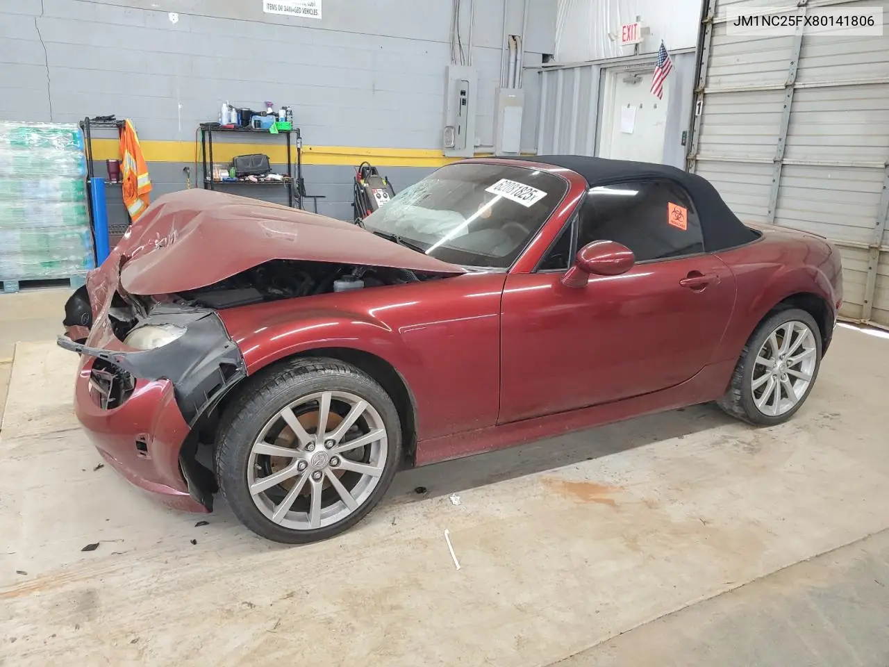 2008 Mazda Mx-5 Miata VIN: JM1NC25FX80141806 Lot: 62081825