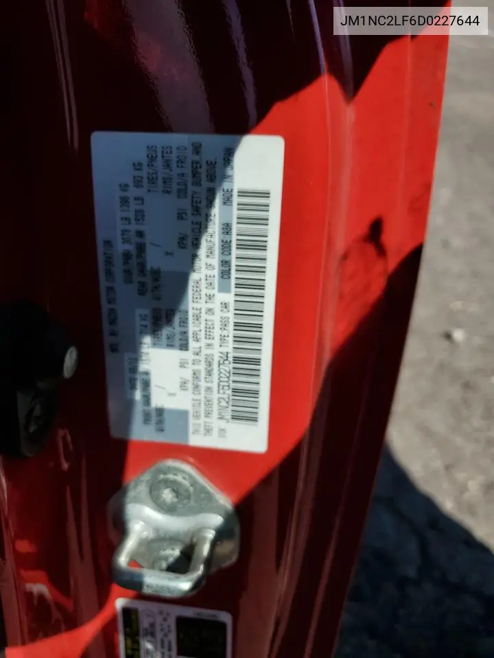 2013 Mazda Mx-5 Miata Club VIN: JM1NC2LF6D0227644 Lot: 60046675