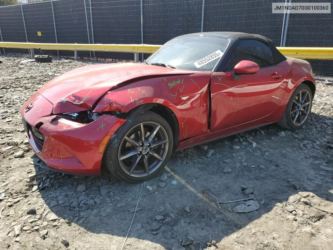 2016 Mazda Mx-5 Miata Grand Touring VIN: JM1NDAD70G0100360 Lot: 48552855